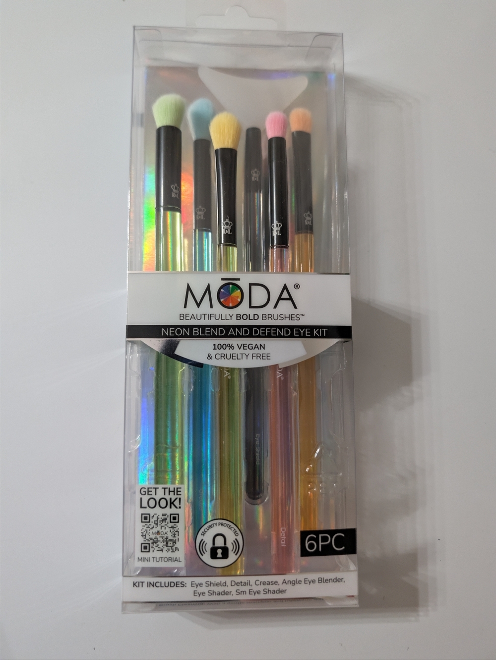 MODA Neon 6 Piece Blend and Defend Eye Brush Kit